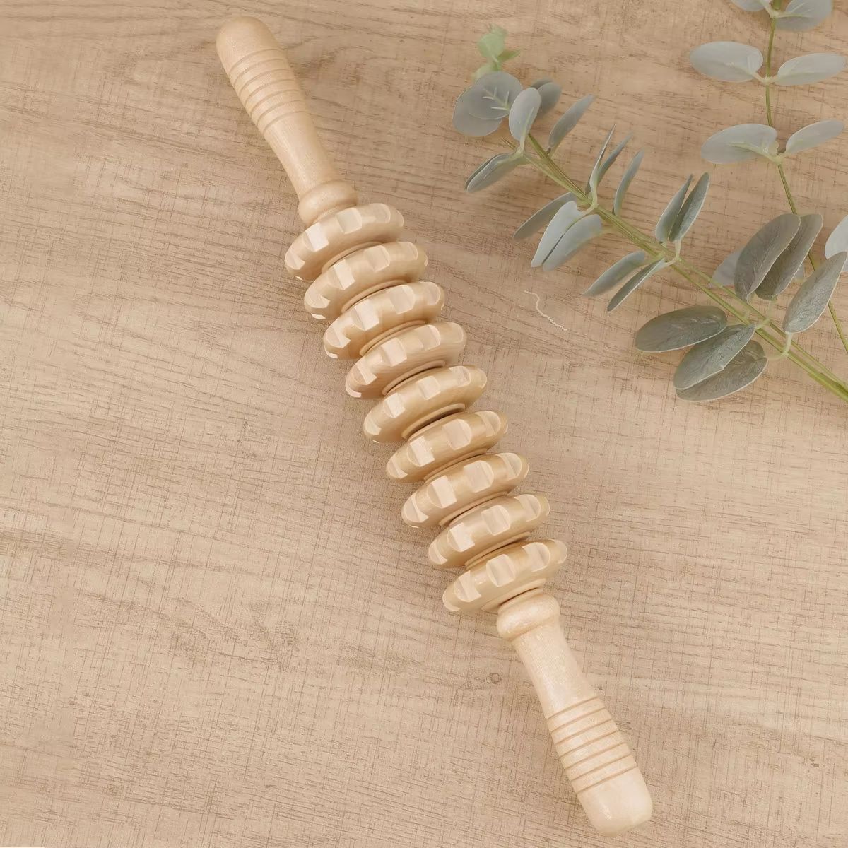 Wooden Therapy Massager Roller  Deep Tissue Fascia  Cellulite Relief Stick 6