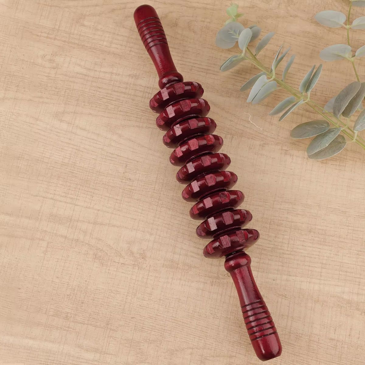 Wooden Therapy Massager Roller  Deep Tissue Fascia  Cellulite Relief Stick 7