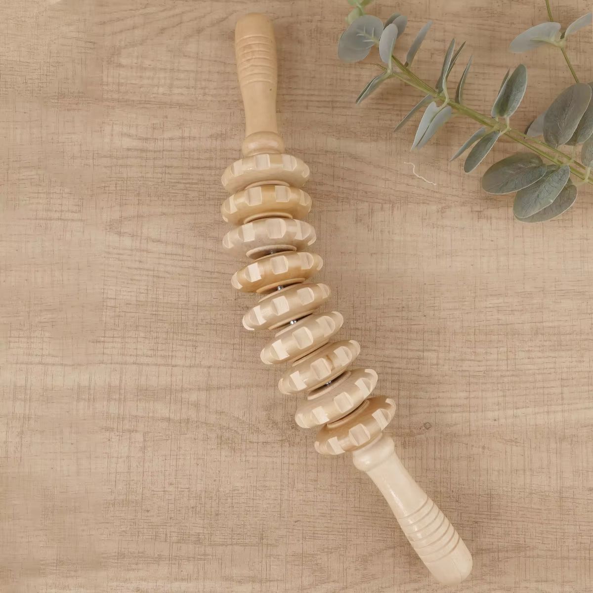 Wooden Therapy Massager Roller  Deep Tissue Fascia  Cellulite Relief Stick 8