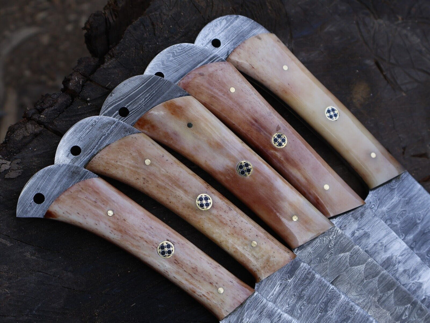 Exclusive Damascus Steel Chef Knife Collection  Handmade 5pcs Kitchen Set 1