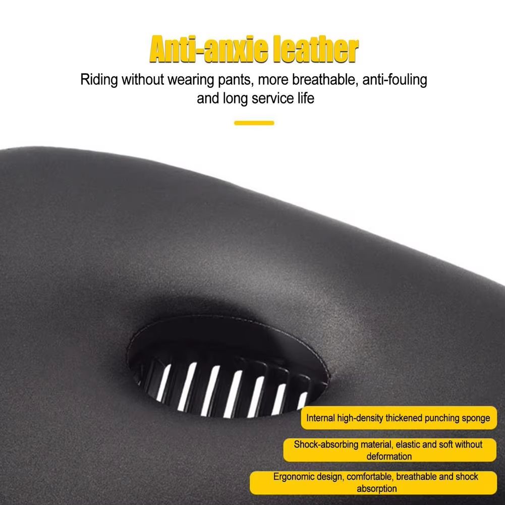 ComfortRide Soft Bike Seat  Wide Mountain Bike Saddle With FourCorner Spring Suspension  Breathable 4