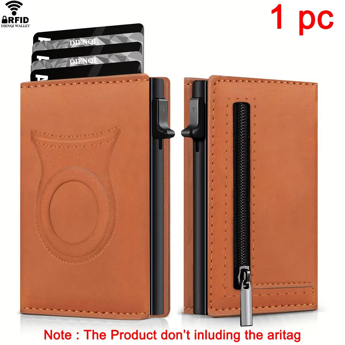 SecureTrack Carbon Fiber Wallet  Anti Theft Credit Card Holder  Minimalist AirTag Wallet With Coin  6