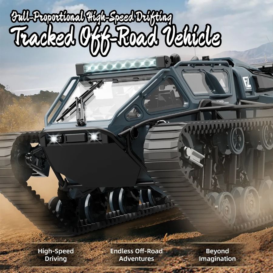 RC Tank With LED Lights And Remote Control Drift Function 1