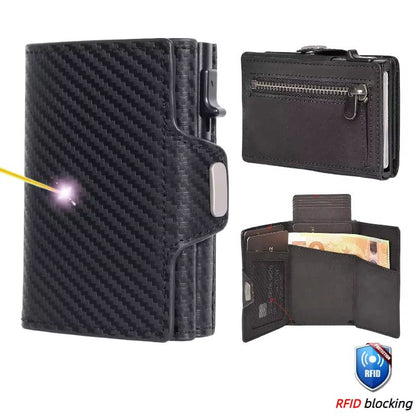 YATBEST RFID Metal Wallet – Automatic Pop-Up Card Holder with Large Capacity & Anti-Theft Protection
