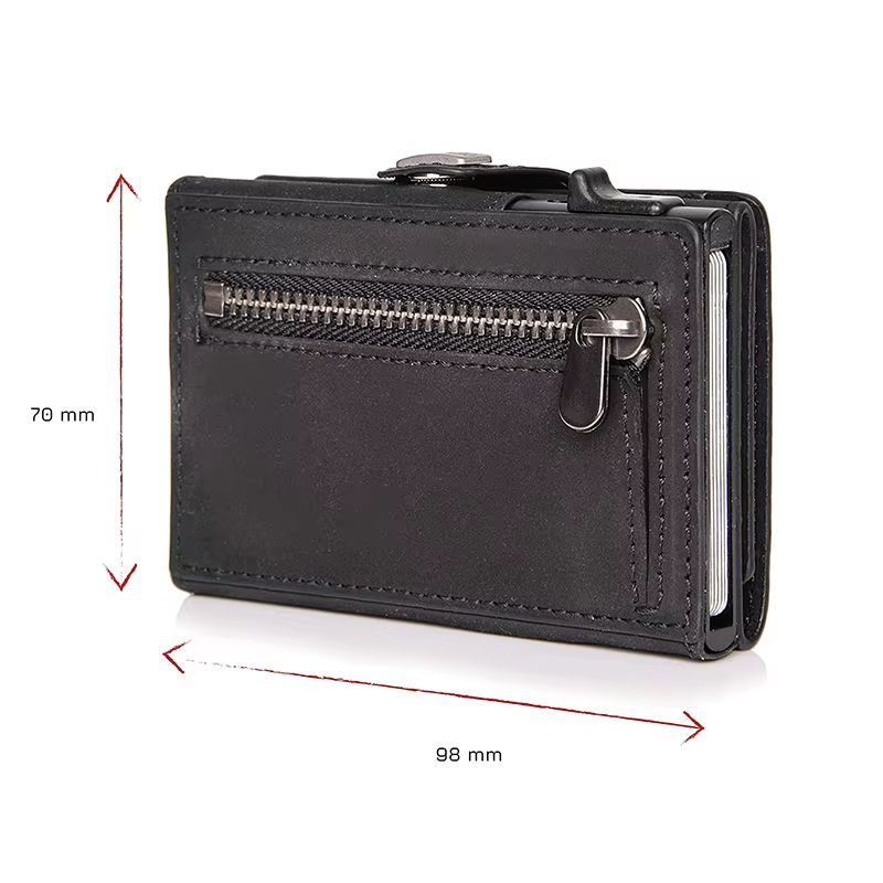 YATBEST RFID Metal Wallet  Automatic PopUp Card Holder With Large Capacity  AntiTheft Protection 3