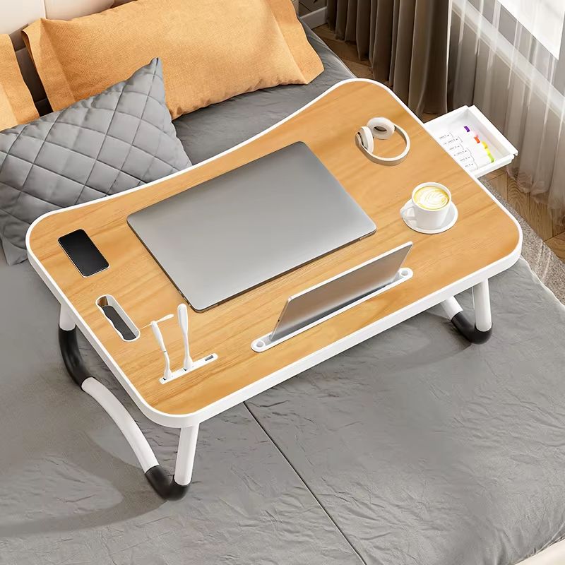 Portable Foldable Laptop Desk  With USB Light Cooling Fan Cup Holder  Tablet Slot 1