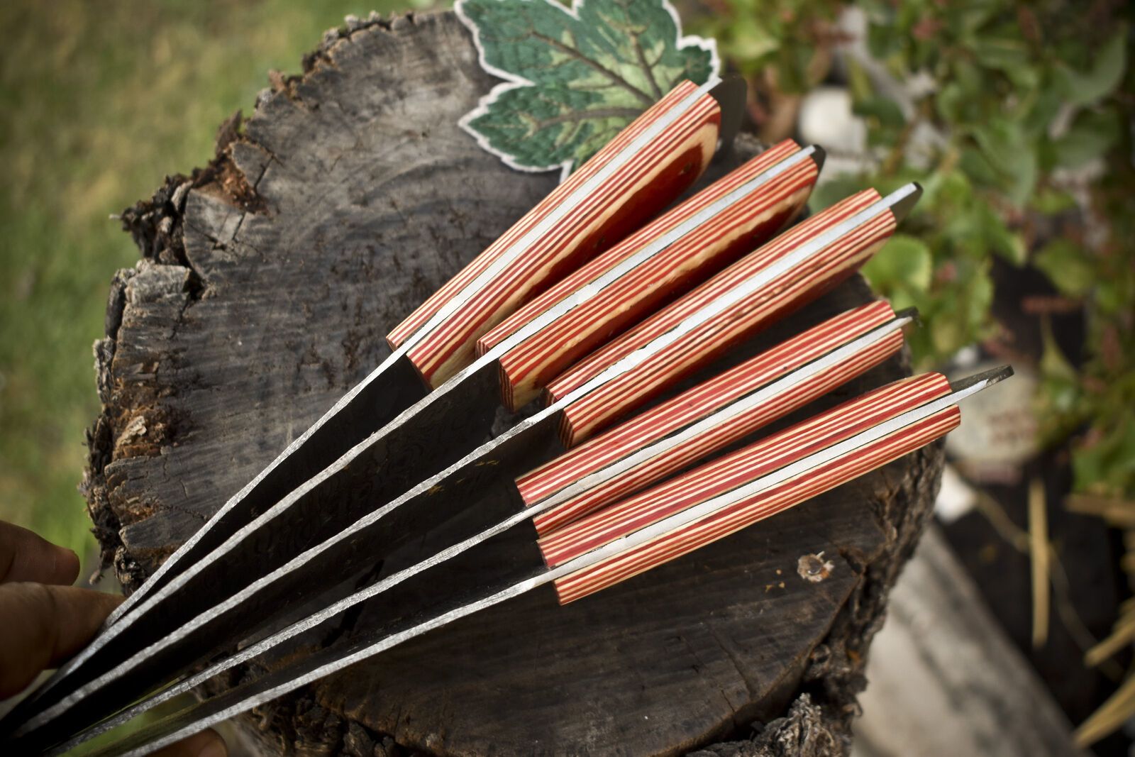 Handcrafted Steel Chef Knives Set  Premium 5pcs Kitchen Blades 1