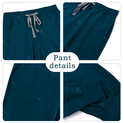 Lightweight Medical Scrub Set  AntiWrinkle Nursing Uniform With Jogger Pants For Men  Women 5