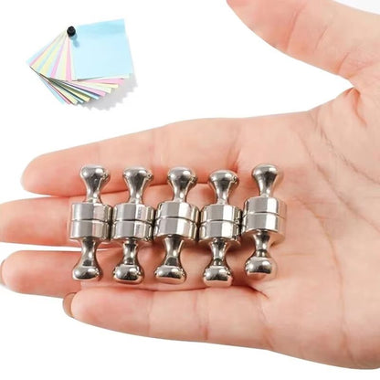 10PCS Strong Magnetic Nails – Heavy-Duty Whiteboard Magnets for Office, Refrigerator, Calligraphy & Art Display (12x16mm