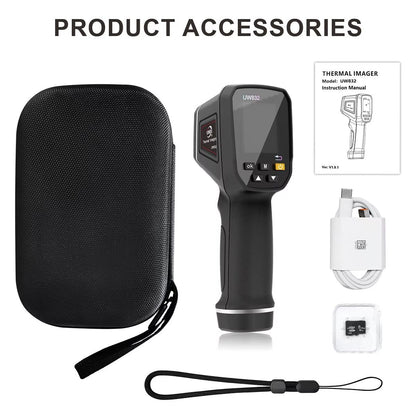 UWEI Infrared Thermal Imaging Camera  Handheld Thermal Imager With Color Display USB Recharge  8GB  5