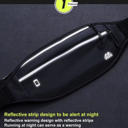 LOOGDEEL Waterproof Running Fanny Pack  Lightweight Double Zipper Belt Bag For Phone Keys  Essentia 1