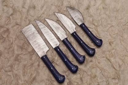 Elegant Damascus Steel Kitchen Knives With Wooden Handles  Gift Set 2