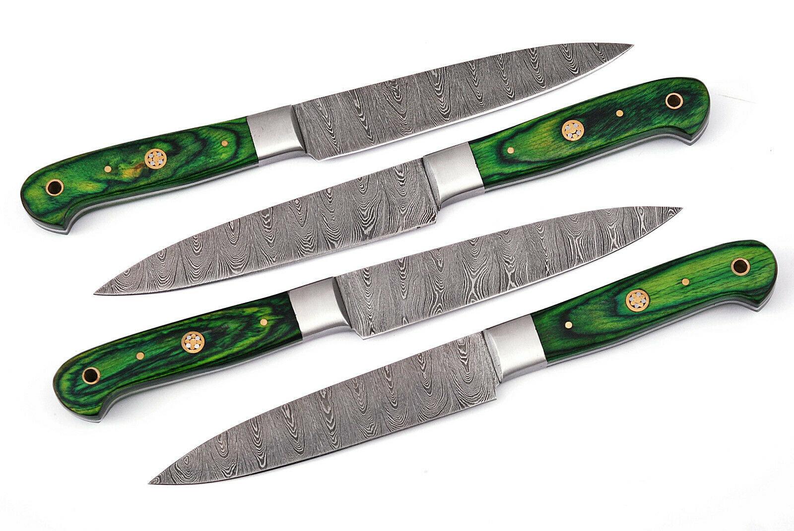 Chef Knife Set  Professional 4pc Kitchen Knives With Wood Handles 1