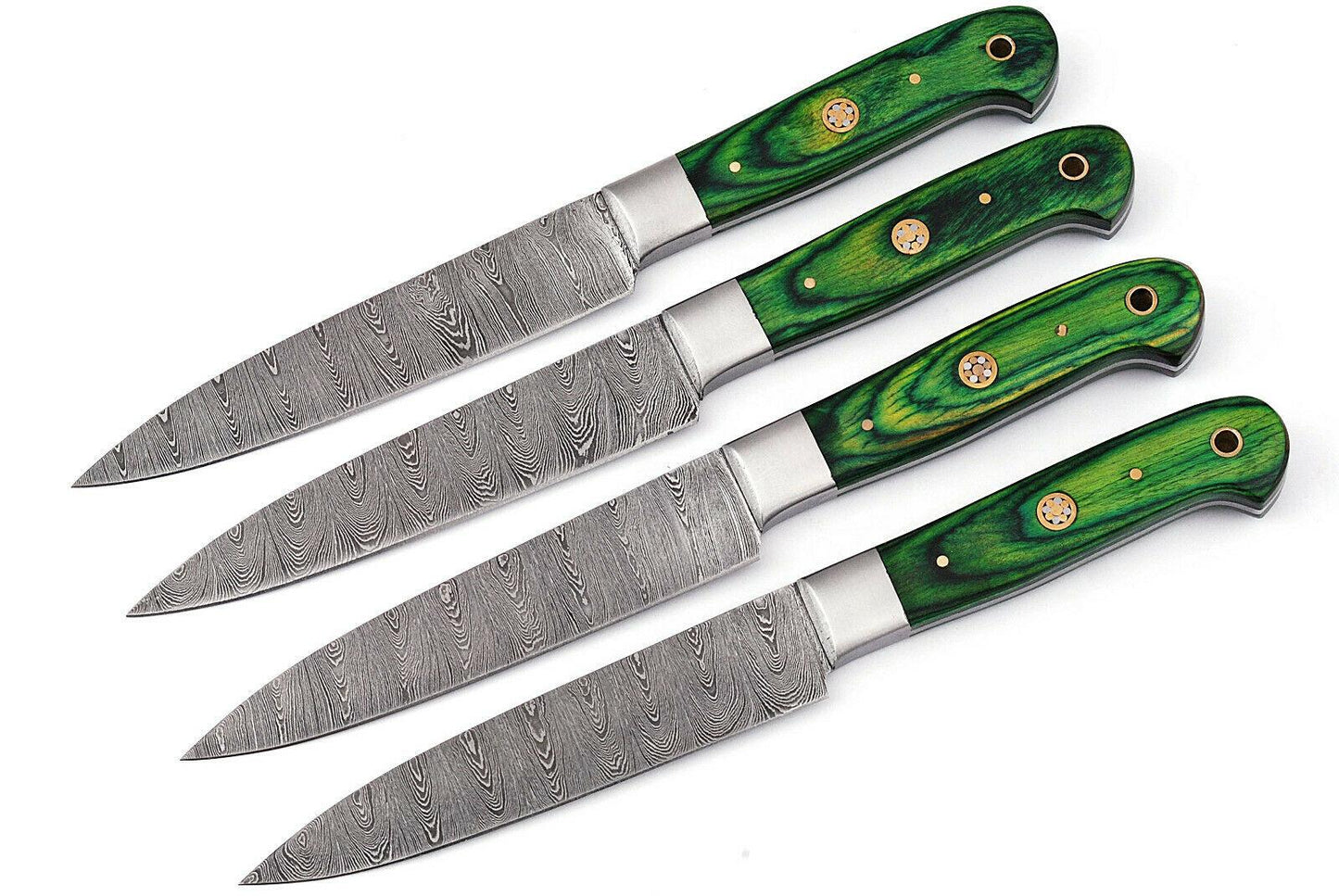 Chef Knife Set  Professional 4pc Kitchen Knives With Wood Handles 3