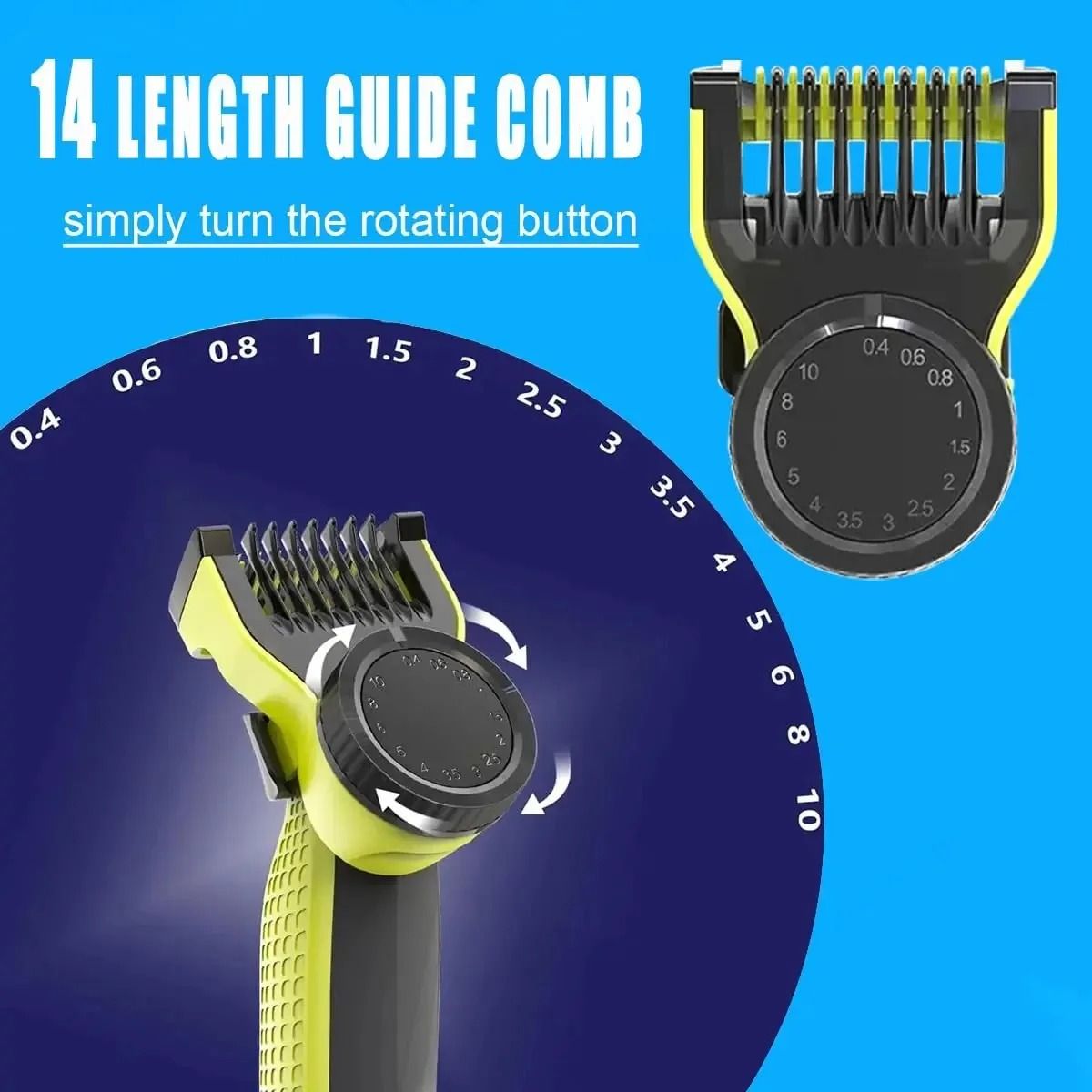 Adjustable Guide Comb Attachment For Oneblade Shaver 14 Length Settings 5