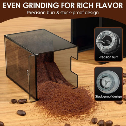 Automatic Burr Mill Coffee Grinder With 28 Adjustable Gears For Espresso French Press And Drip Coff 3