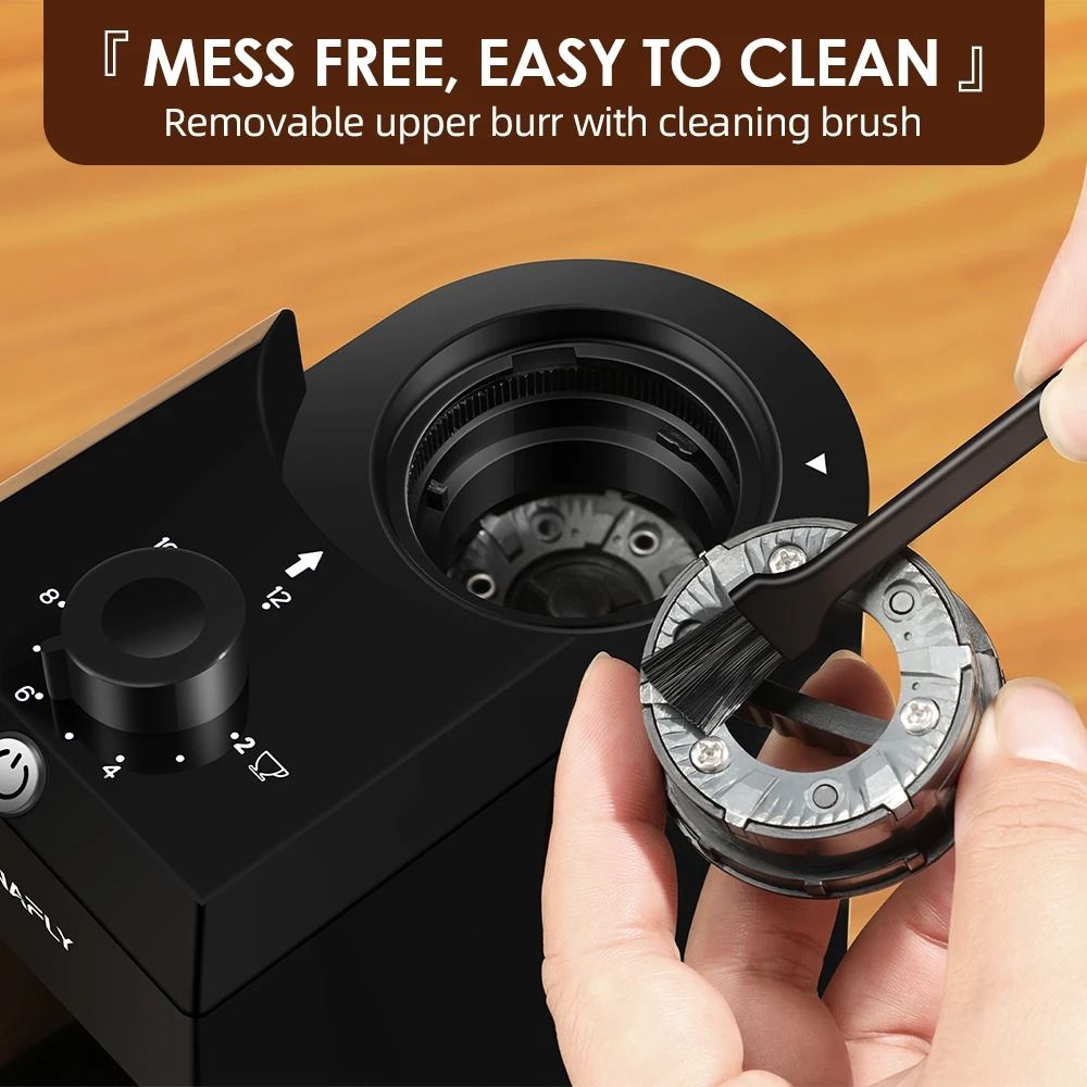 Automatic Burr Mill Coffee Grinder With 28 Adjustable Gears For Espresso French Press And Drip Coff 4