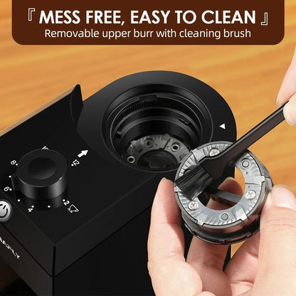 Automatic Burr Mill Coffee Grinder With 28 Adjustable Gears For Espresso French Press And Drip Coff 4