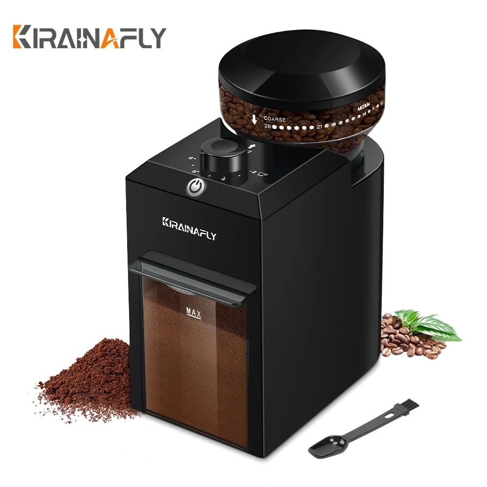 Automatic Burr Mill Coffee Grinder With 28 Adjustable Gears For Espresso French Press And Drip Coff 6