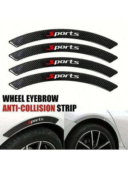 Wheel Eyebrow Anti-Collision Strips Carbon Fiber Decorative Anti-Scratch Stickers