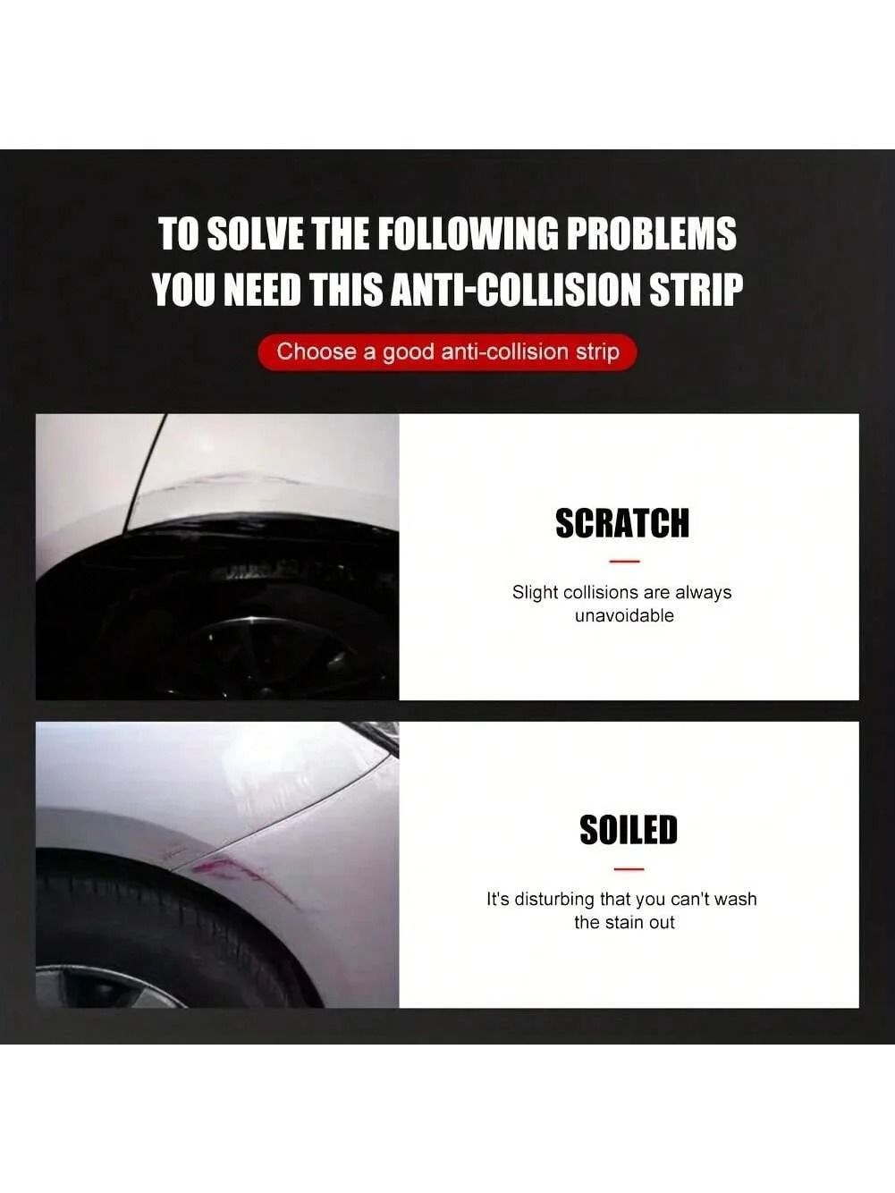 Wheel Eyebrow AntiCollision Strips Carbon Fiber Decorative AntiScratch Stickers 1