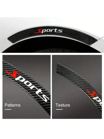 Wheel Eyebrow AntiCollision Strips Carbon Fiber Decorative AntiScratch Stickers 5