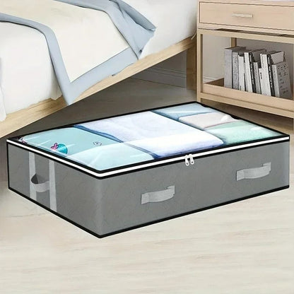 Dustproof Under Bed Storage Box With Reinforced Handles For Comforter Blanket Pillow And Toys 1