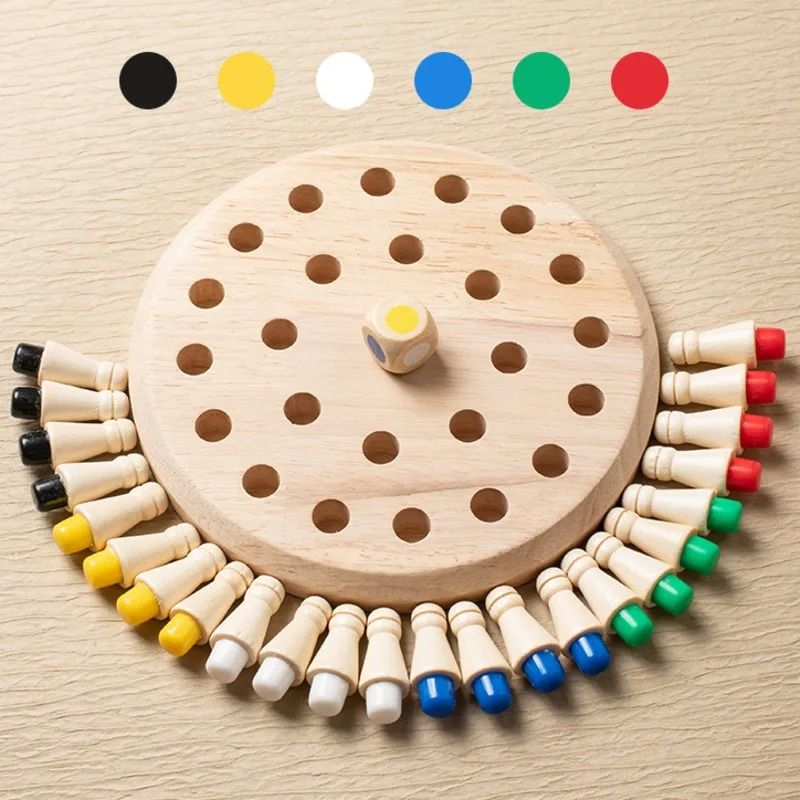 Wooden Memory Match Stick Board Game Montessori Educational Puzzle For Kids And Family 2