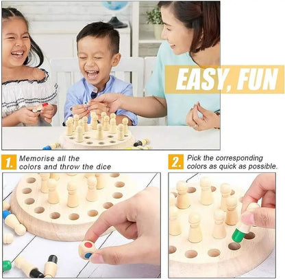 Wooden Memory Match Stick Board Game Montessori Educational Puzzle For Kids And Family 3