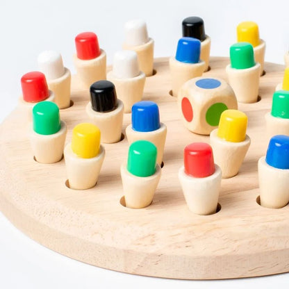 Wooden Memory Match Stick Board Game Montessori Educational Puzzle For Kids And Family 5