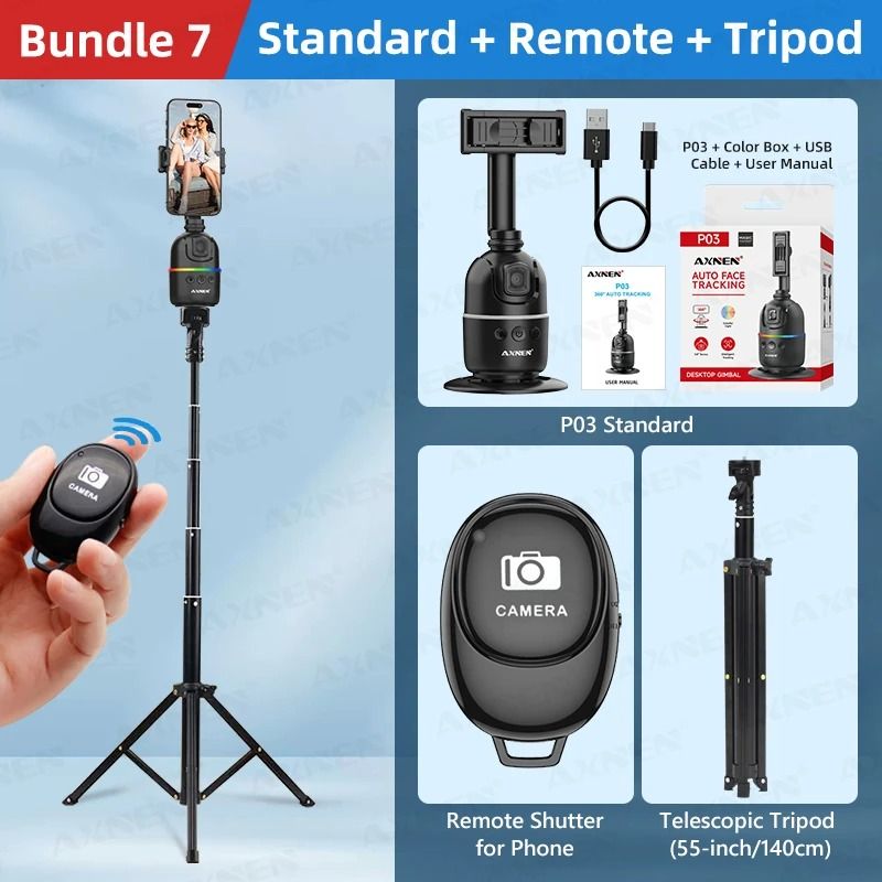 Smart Auto Face Tracking Gimbal With 360 Rotation For Smartphone And Camera 11