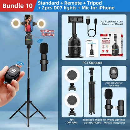 Smart Auto Face Tracking Gimbal With 360 Rotation For Smartphone And Camera 14