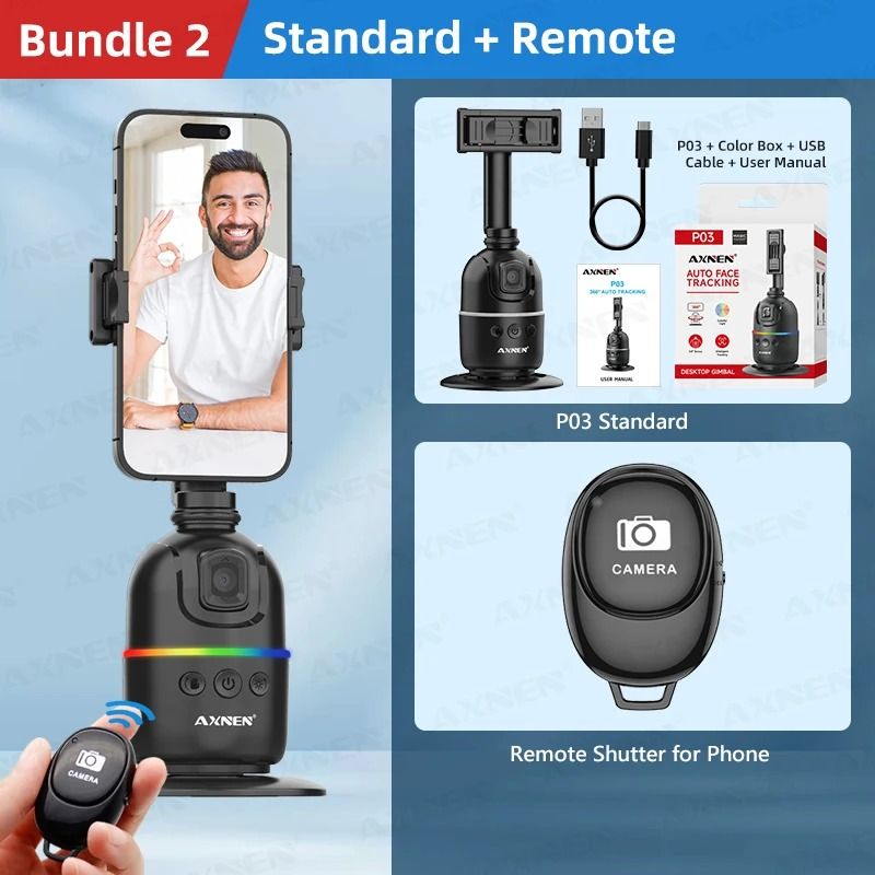 Smart Auto Face Tracking Gimbal With 360 Rotation For Smartphone And Camera 6