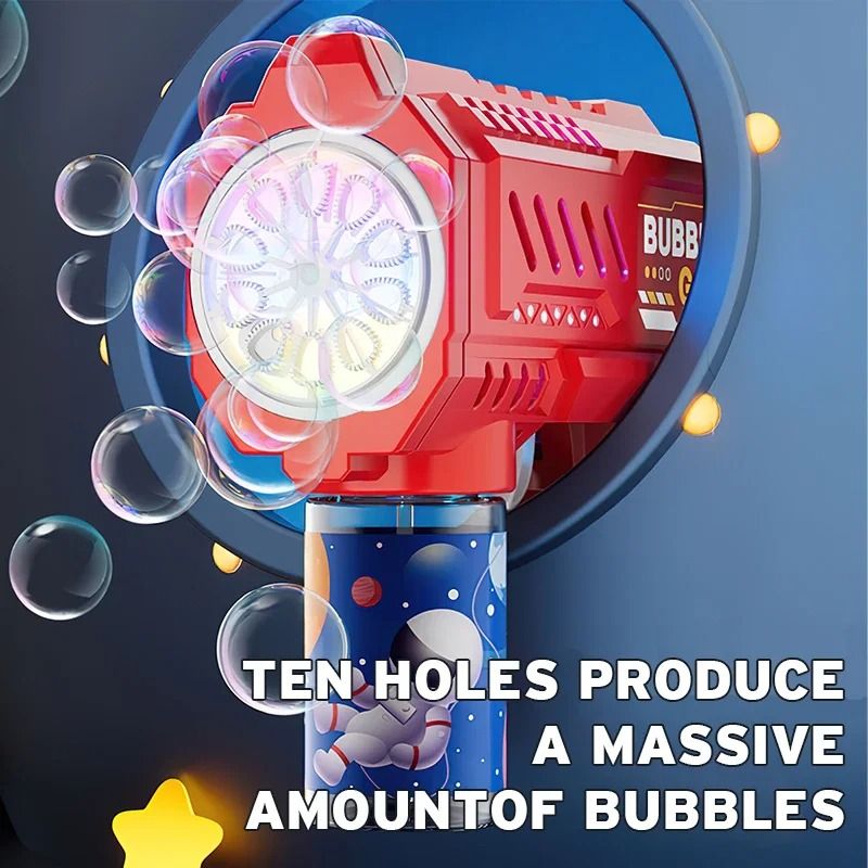 Automatic Bubble Gun Rocket Bubble Blower For Kids 4