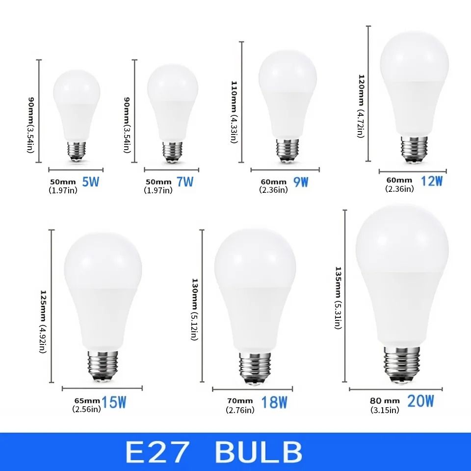 Energy Saving LED Bulb Lamps  E27 And E14 Base Options 4