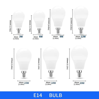 Energy Saving LED Bulb Lamps  E27 And E14 Base Options 5