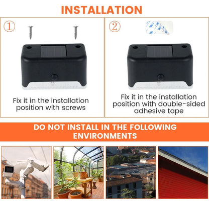 Solar LED Step Lights For Outdoor Garden And Deck 4