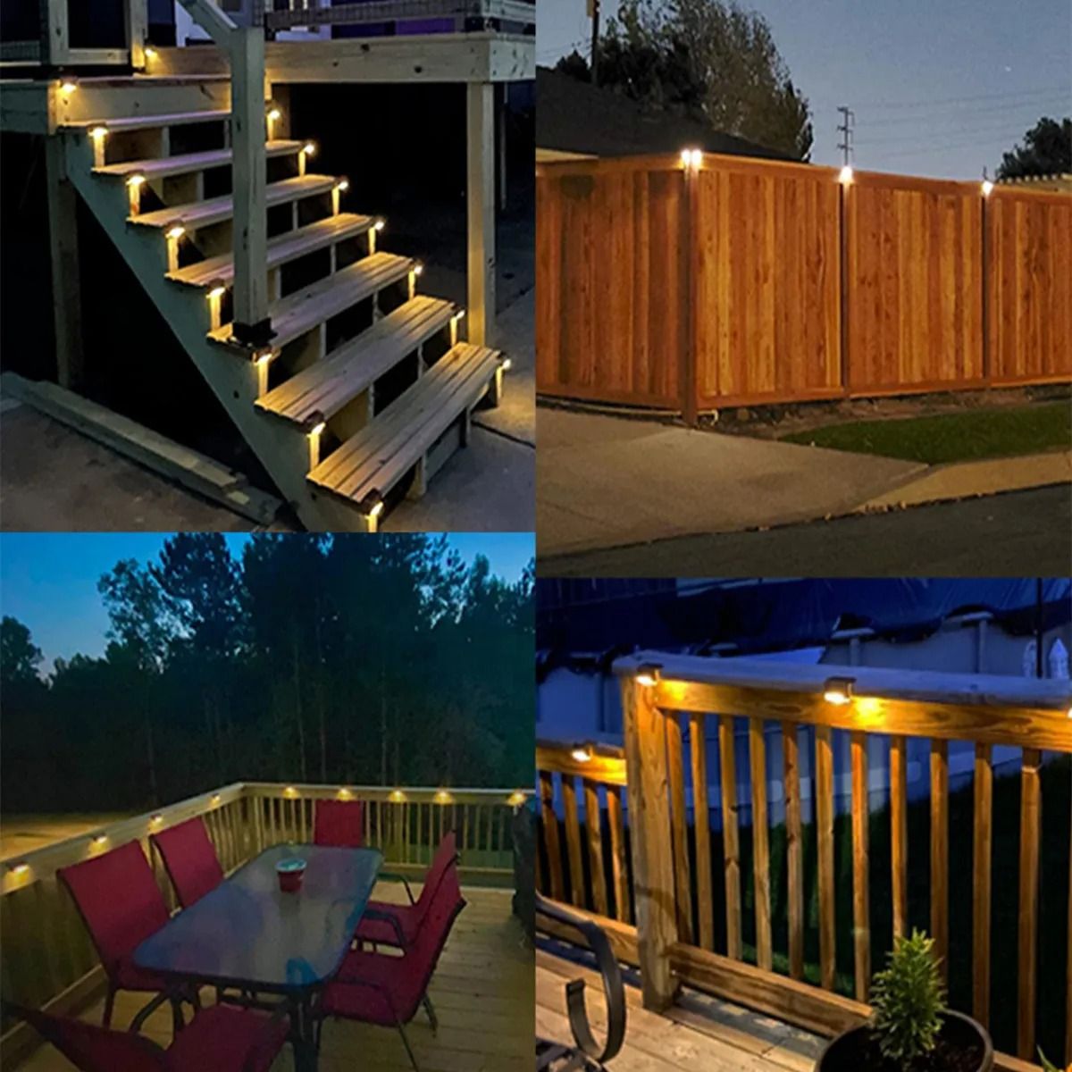 Solar LED Step Lights For Outdoor Garden And Deck 5