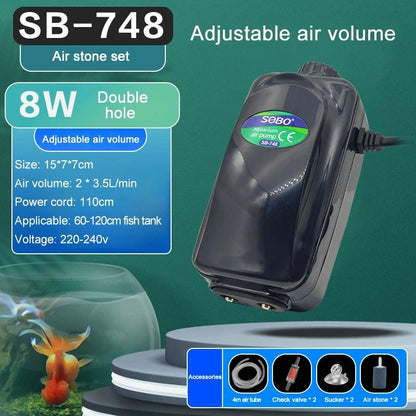 Silent Aquarium Oxygen Air Pump With Adjustable Air Volume 9