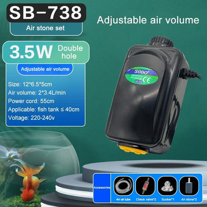 Silent Aquarium Oxygen Air Pump With Adjustable Air Volume 8