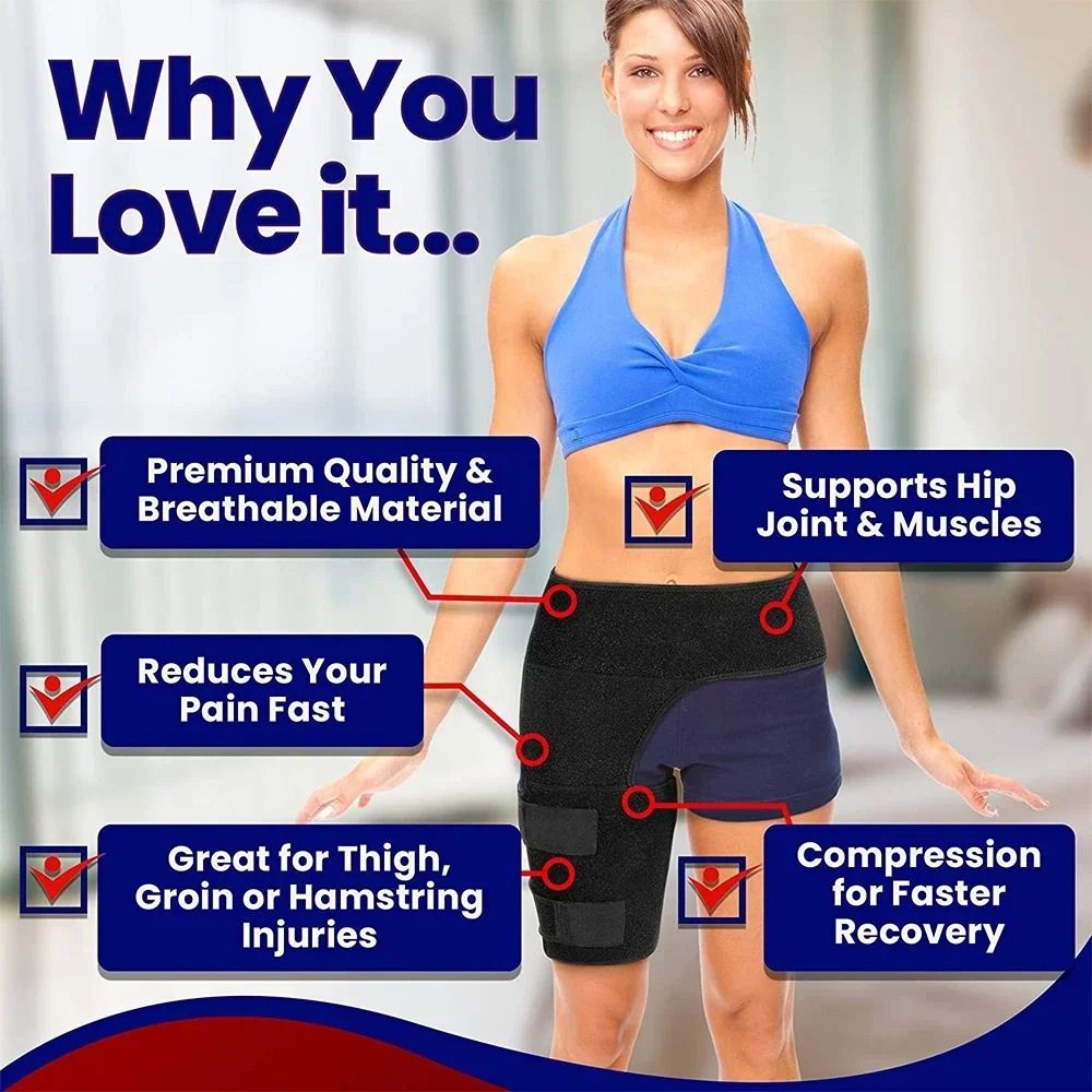 Hip  Thigh Compression Sleeve For Pain Relief  Support 1
