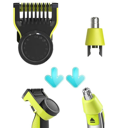 Nose Hair Trimmer Replacement Blades with Adjustable Guide Combs Compatible with One Blade QP2520 QP2630