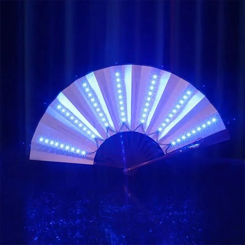 Glow Folding LED Fan Light Up Festival Party Accessory 9