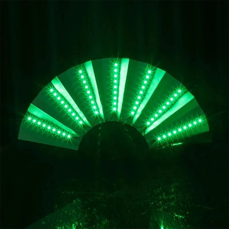 Glow Folding LED Fan Light Up Festival Party Accessory 4