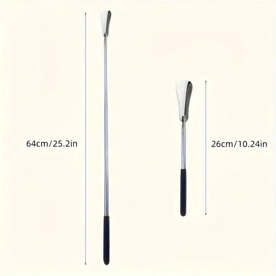 Retractable Stainless Steel Shoe Horn 1