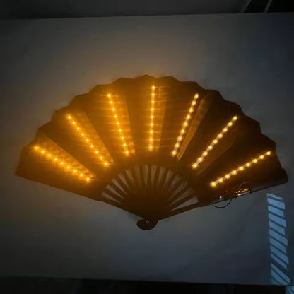 Glow Folding LED Fan Light Up Festival Party Accessory 16