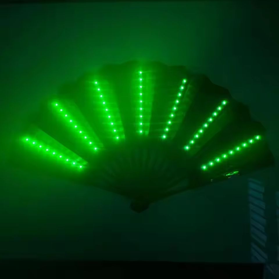 Glow Folding LED Fan Light Up Festival Party Accessory 17