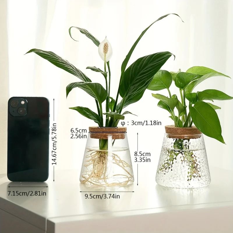 Glass Planter Propagation Station Vase Rack Tabletop Hydroponic Plants Decoration 3