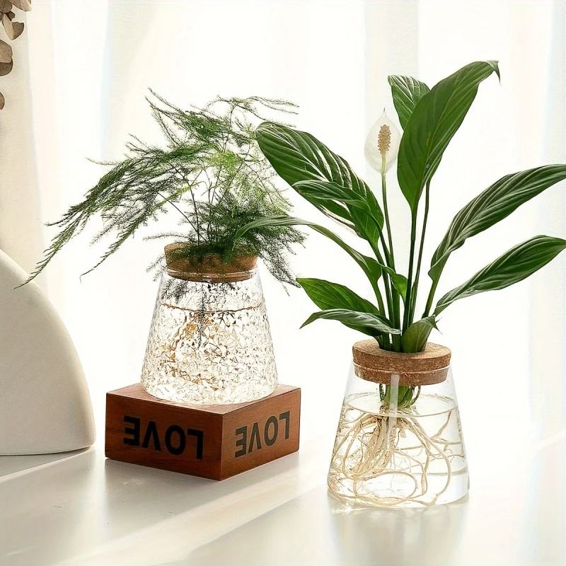 Glass Planter Propagation Station Vase Rack Tabletop Hydroponic Plants Decoration 4