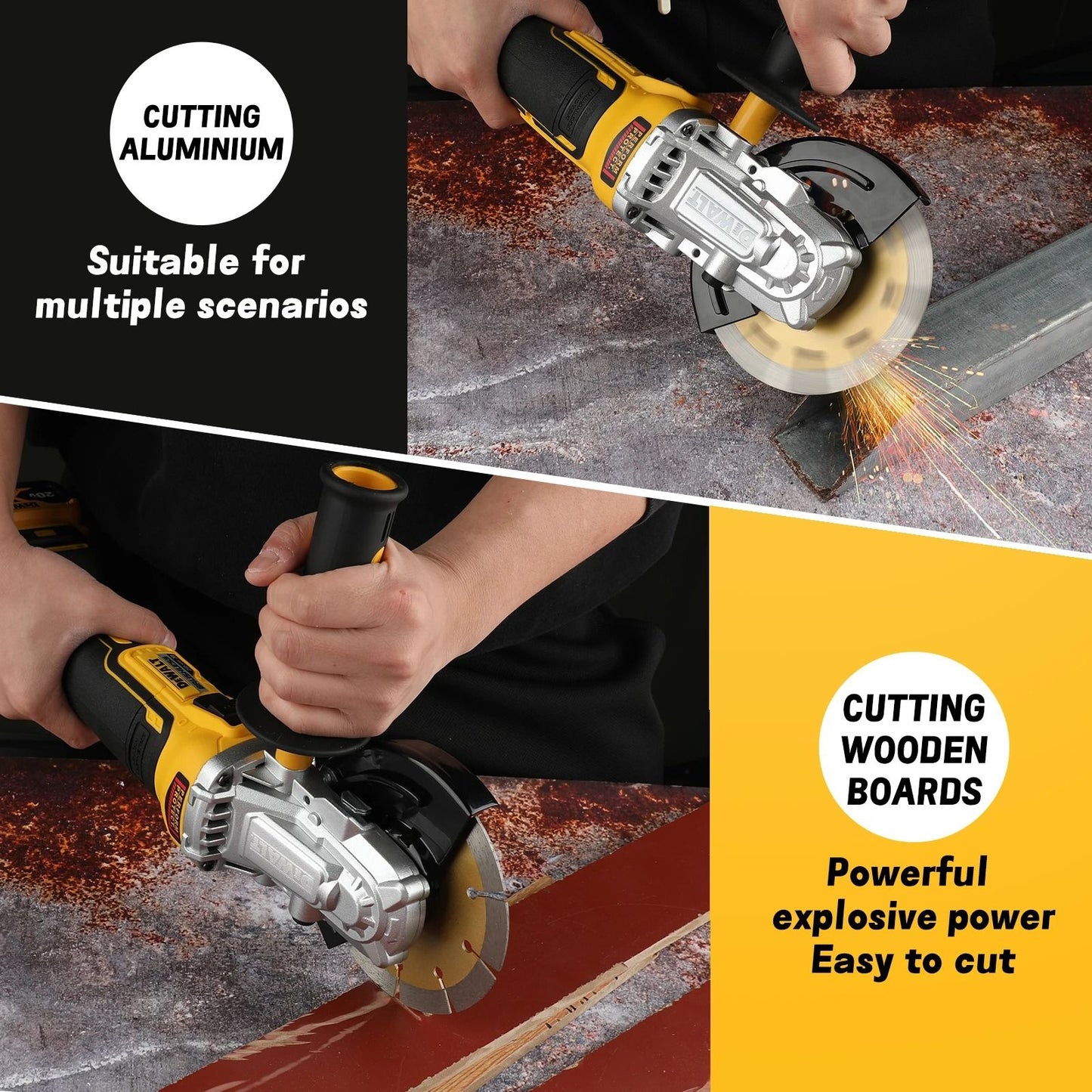 Cordless Brushless Angle Grinder 18V Rechargeable Handheld Grinder Cutting And Polishing Tool 125mm 5